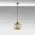 Opviq Luster Selcuklu-Mr-785-1, 25cm, IP20, Zlatno-crne boje