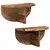 Polica na zidu Zidne 2 pcs Staro drvo 38 x 19 x 19 cm