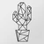 Wallity Zidna dekoracija Cactus, 26x55 cm, 1.2mm, Crna