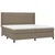 vidaXL Box spring postelja z vzmetnico LED taupe 200x200 cm blago, (20761292)