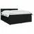 vidaXL Postelja boxspring z vzmetnico Črna 140 x 190 cm Blago