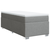 VIDAXL Box spring postelja z vzmetnico svetlo siv 100x200 cm blago