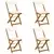 Vanjske bistro stolice 4 pcs Krem bijela 40 x 53 x 80 cm