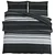 Set posteljine za poplun crno-bijeli 260 x 220 cm pamučni