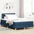 LED Box Spring Krevet s LED trakama Plava 120 x 190 cm tkanina