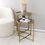 Hanah Home Klub sto 50x50x50cm Zlatno-Sivi