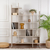 Hanah Home Polica za knjige Manco, 122x188x25.5 cm, Krem