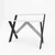 Hanah Home radni sto X, 90 cm, antracit / beli
