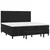 Box spring postelja z vzmetnico črna 200x200 cm žamet
