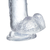 Prozirni dildo s testisima - Glazed, 16 cm