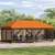 Pokrov za gazebo s bočnim zidovima 6 x 3 m Narančasta Poliester