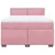Vidaxl Box spring postelja z vzmetnico roza 140x190 cm žamet