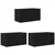 Set TV komoda 3 pcs Crna 60 x 30 x 30 cm Konstruirano drvo