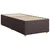 Vidaxl Box spring postelja z vzmetnico temno rjava 80x200 cm blago