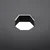 Sollux SL.1059 - Plafonsko svetlo SUNDE 2xE27/60W/230V 11,5 cm crno