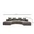 Atelier del Sofa Ugaona garnitura Gondol 105x70x360cm Siva