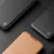 Maska za telefon na preklop Nillkin Qin Prop za iPhone 16 Pro (Plain Leather), Crna