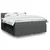 VIDAXL Box spring postelja z vzmetnico temno siva 200x200 cm blago