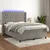 Vidaxl Box spring postelja z vzmetnico LED sv. siva 140x190 cm žamet