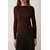 Trendyol Milla ženska bluza Twoaw25Bz00109, braon-braon