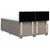 Vidaxl Box spring postelja z vzmetnico taupe 140x200 cm blago