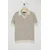 Trendyol Beige - Khaki Striped Limited Edition Relaxed Short Sleeve Polo Neck Knitwear T-shirt
