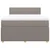 vidaXL Box spring postelja z vzmetnico taupe 140x190 cm blago