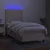 VIDAXL Box spring postelja z vzmetnico LED krem 90x200 cm blago