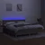 Vidaxl Box spring postelja z vzmetnico LED taupe 160x200 cm blago