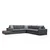 Atelier del Sofa Ugaona garnitura Loop 6 95x85x282cm Antracit