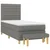 Vidaxl Box spring postelja z vzmetnico temno siva 100x200 cm blago
