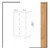 Hanah Home Frenzu Komoda, Belo-Braon