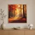 WallXpert uramljena slika na platnu Cc-K-Ah-1008, jesenja šuma sa crvenim lišćem i stazom, 60 x 60 cm