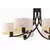 Jupiter 2105 - Luster na lancu ARTHUR 6xE27/15W/230V bela/crna/dekor mermera