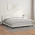 Vidaxl Box spring postelja z vzmetnico bela 180x200 cm umetno usnje