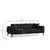 Atelier del Sofa Trosed na razvlačenje Athena 92x76x225cm Crni