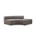 Atelier del Sofa Ugaona garnitura Gondol 105x70x360cm Siva