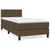 Vidaxl Box spring postelja z vzmetnico temno rjav 90x190 cm blago