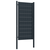Den Vrata za ograjo PVC in jeklo 100x124 cm antracitna