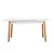Hanah Home Set Trpezarijski sto, 2 trpezarijske stolice i klupa Santiago White Atlantic, Sivi