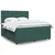 Vidaxl Box spring postelja z vzmetnico temno zelena 200x200 cm žamet