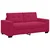 vidaXL Dvosed vinsko rdeč 180x77x82 cm žamet