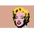 Samolepilna tapeta pop art Marilyn Monroe na rjavem ozadju - 196x270