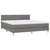 Vidaxl Box spring postelja z vzmetnico LED temno siva 180x200 cm blago