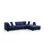 Atelier del Sofa Ugaona garnitura Boston, 300x186 cm, Plava
