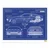Back to the Future art print nacrt DeLorean DMC, A3