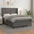 Vidaxl Box spring postelja z vzmetnico siva 140x200 cm umetno usnje