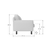 ATELIER DEL SOFA Sofa sa 3 sedišta Sparrow 3 Night Grey Walnut