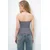 Trend Alacati Stili Ženska bluza bez rukava Alc-X13920, Brod izrez, Siva