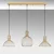 Opviq Luster Tabut-MR-768-1, 148x38x124cm, 220-240V, IP20 Zlatno-crne boje